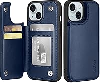 Vista 20 de Arae Funda para iPhone 13 Pro Max - Funda tipo cartera con bolsillos de cuero PU para tarjetas y tapa trasera abatible para iPhone 13 Pro Max 6.7