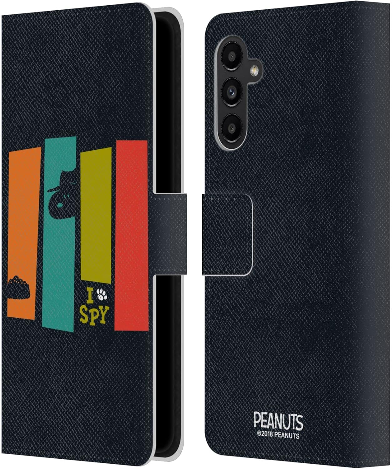 Head Case Designs Officially Licensed Peanuts Secret Agent The Many Faces of Snoopy Leather Wallet Case Compatible with Samsung Galaxy A13 5G (2021)