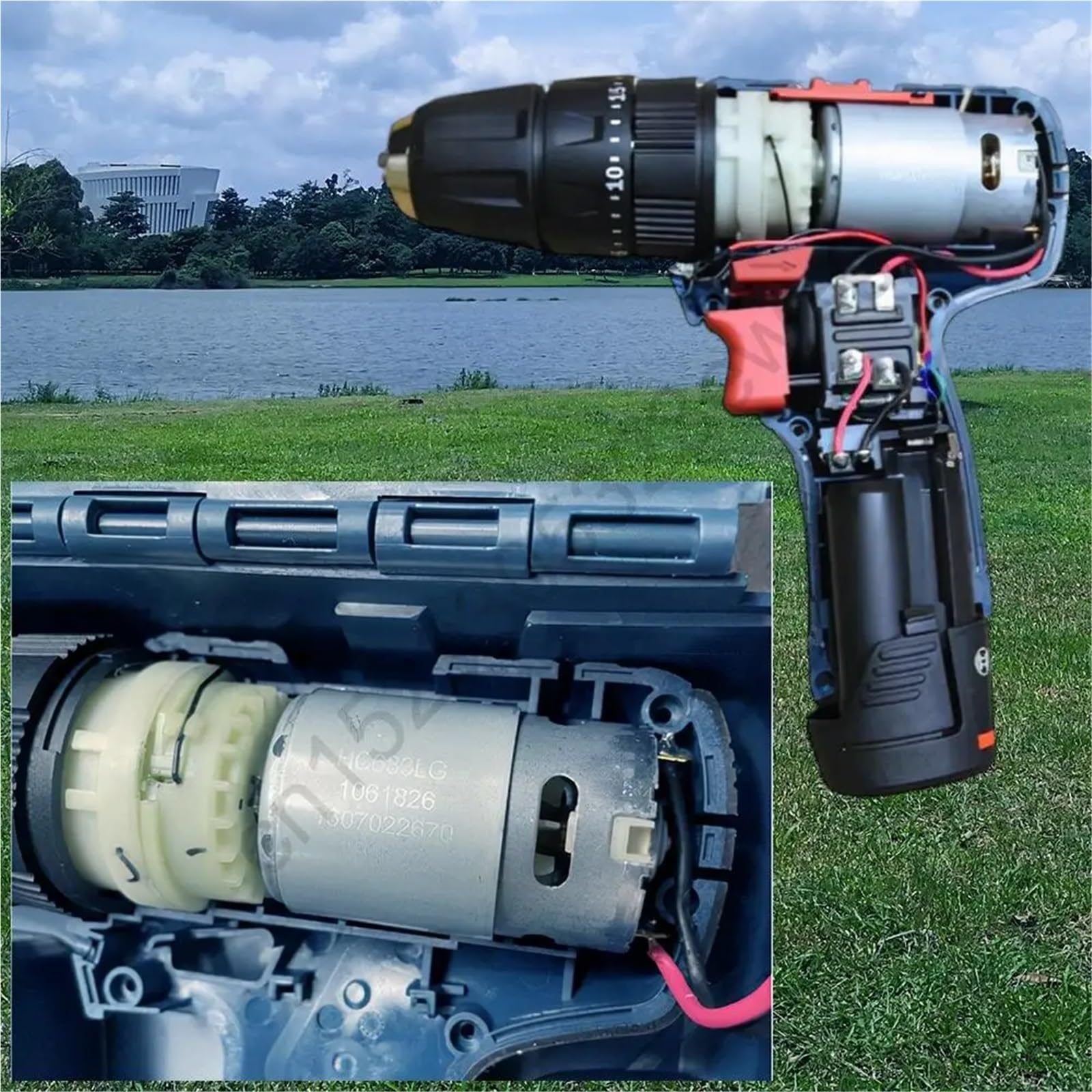 RS550 silnik wiertarski 18 V, 9, 11, 12, 13, 14, 15 zębów, akumulator śrubokręt, silnik z metalową przekładnią, zamiennik do narzędzi ręcznych (14 zębów)