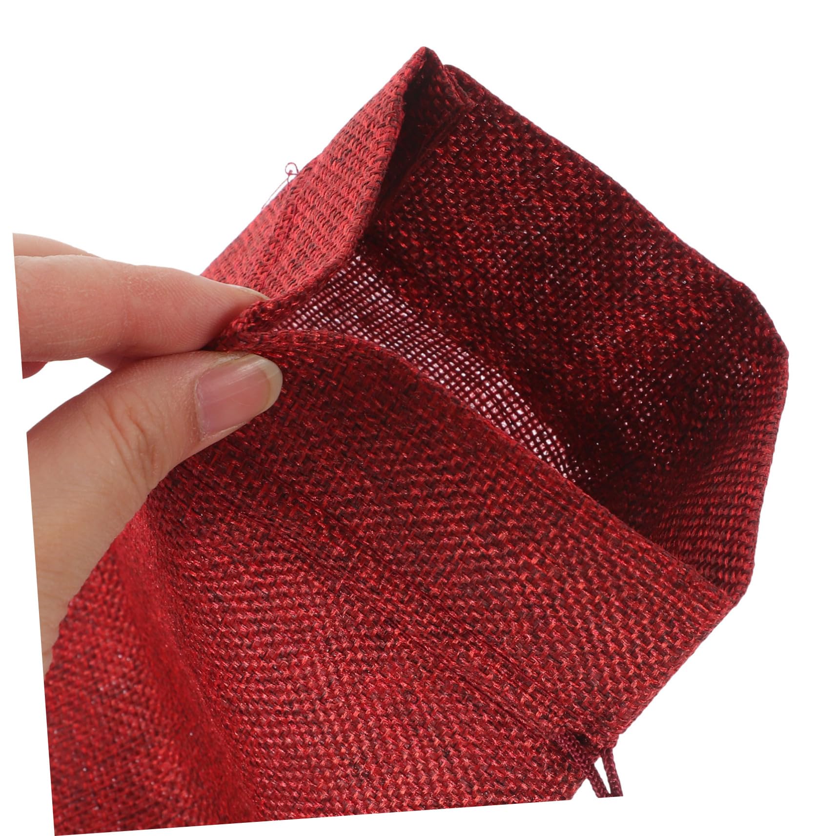 Mobestech 5 Ensembles À Bouteille De Vin en Toile De Jute Boire Canettes De Boissons Gazeuses Empileur Sachet Toile De Jute Noel Poche À Vin À Vin Réutilisable Lin Rouge 5 Pièces * 5