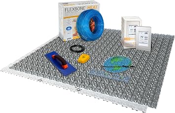 All-in-one Electric Radiant Floor Heating Kit 240V 36 Sq Ft with UH931 Programmable Thermostat, Heat Uncoupling Membrane, Underfloor Heating Cable, Safe Installation Tools