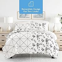 Vista 2 de Linen Market Funda de edredón individual para cama individual (gris) – Experimenta una comodidad similar a un hotel con una suavidad inigualable