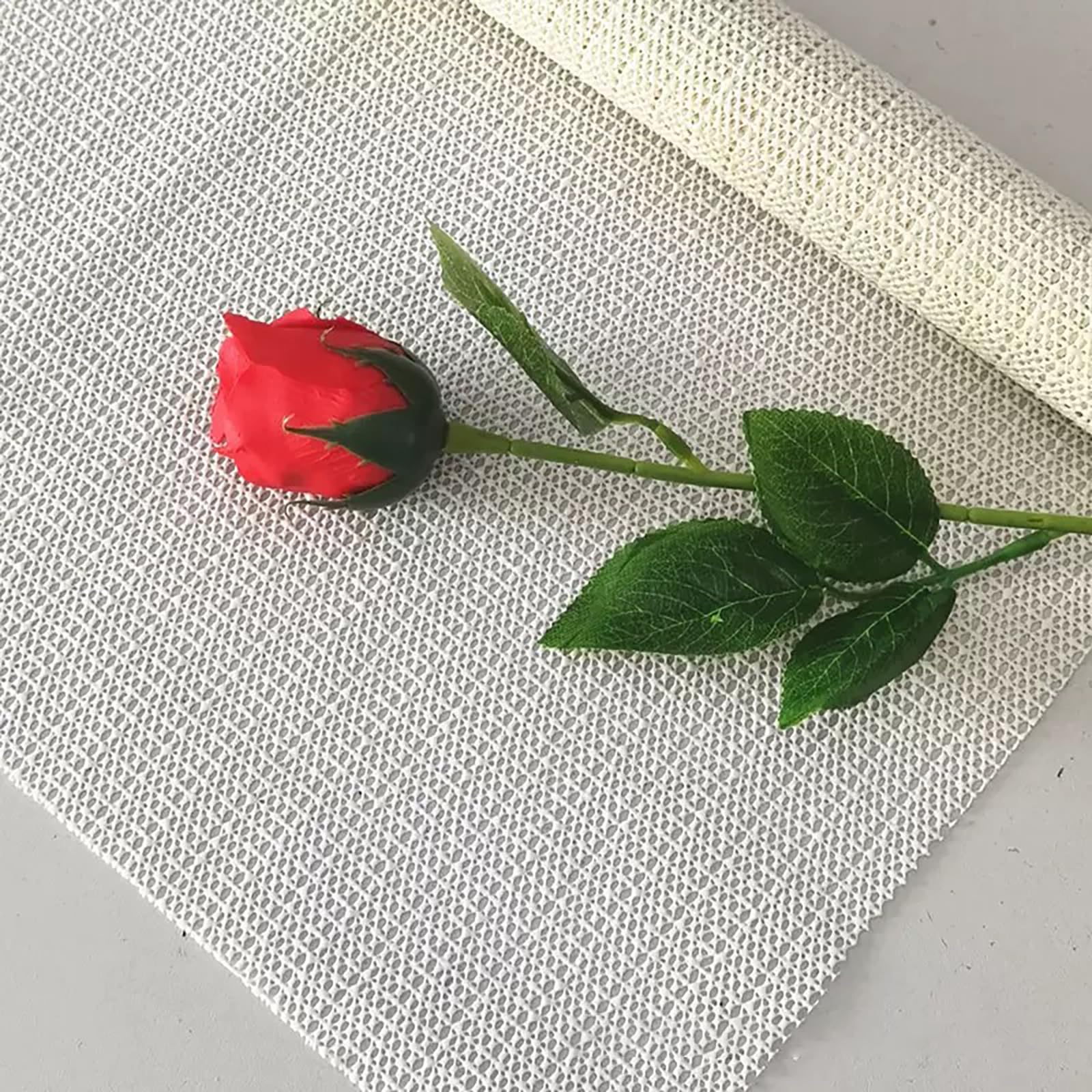 Alfombrilla antideslizante para alfombra de pasillo en PVC blanco