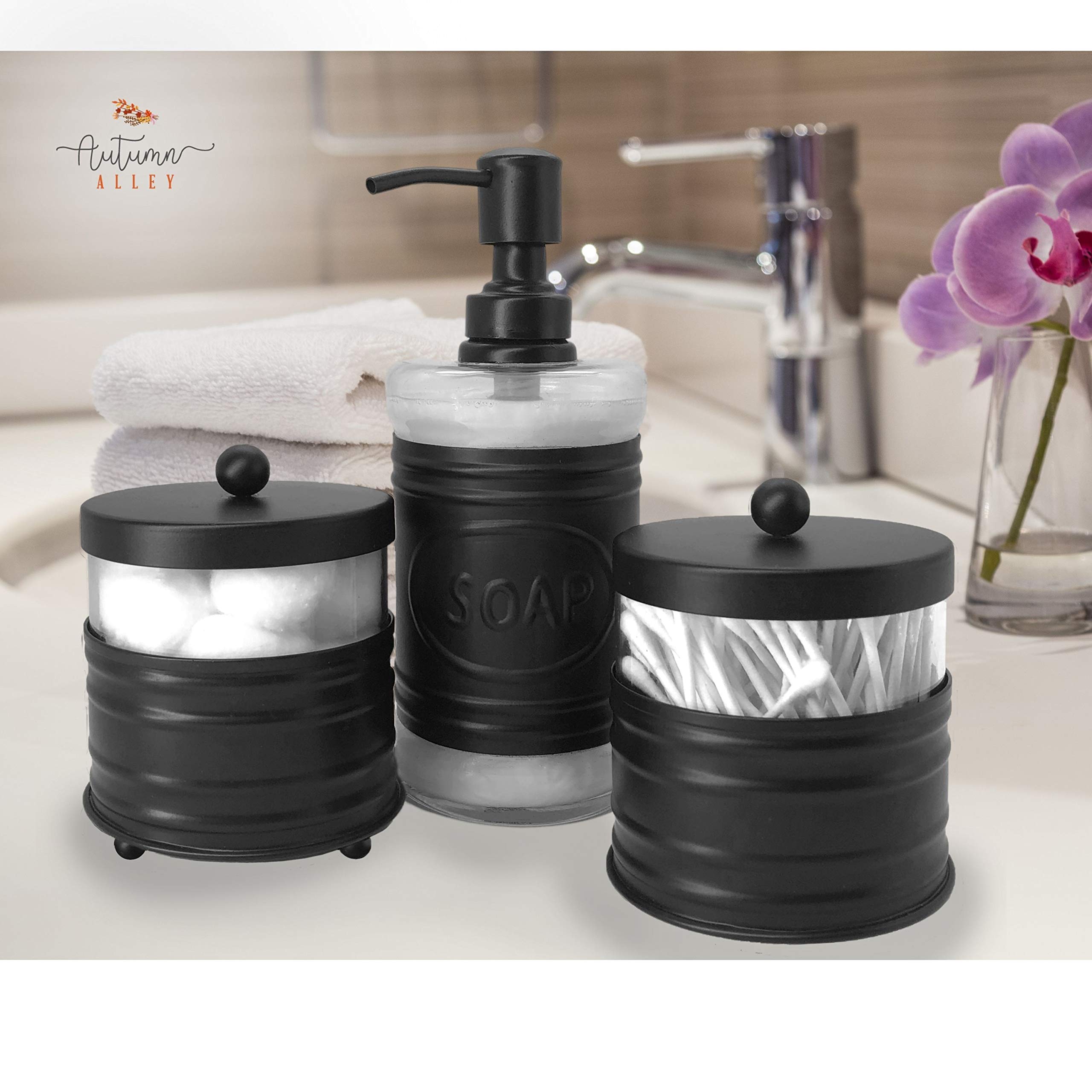 Autumn Alley Farmhouse White Metal Soap Dispenser – Farmhouse Bathroom Accessories