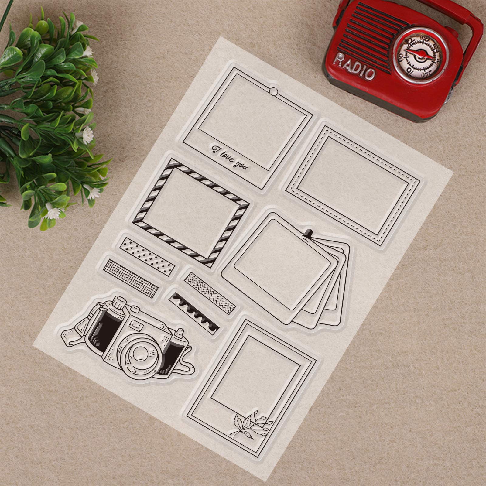 GLOBLELAND Tampons Transparents Pour Cadre Et Coin Rétro Pour