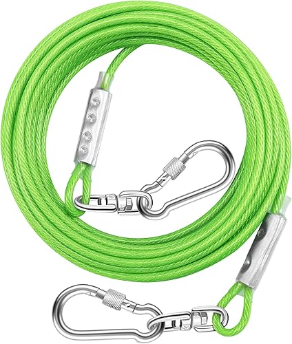 Miniatura 7 de Cable de amarre para perros de hasta 125250 libras, correas y cadenas de 10203050 pies de largo, cable de pasillo para perros pequeños y grandes,