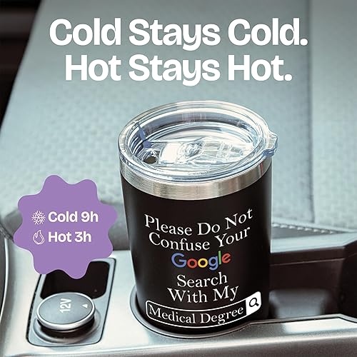 Miniatura 7 de Regalos de Navidad para médicos para hombres y mujeres  Divertido vaso médico de 20 onzas, Please Do Not Confuse Your Google Search With My Medical