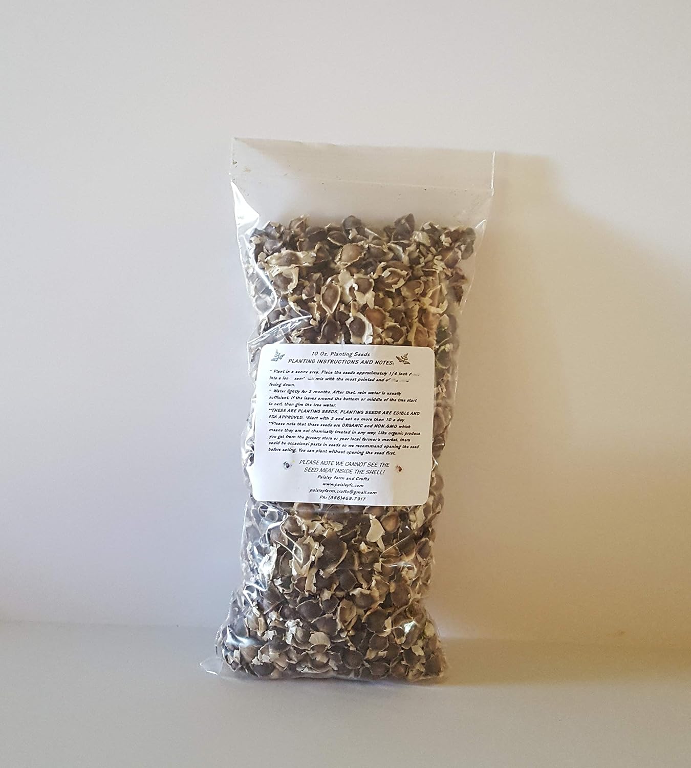 10 oz (APX 1000) Moringa Malunggay Drumstick Seeds - Paisley Farm and Crafts
