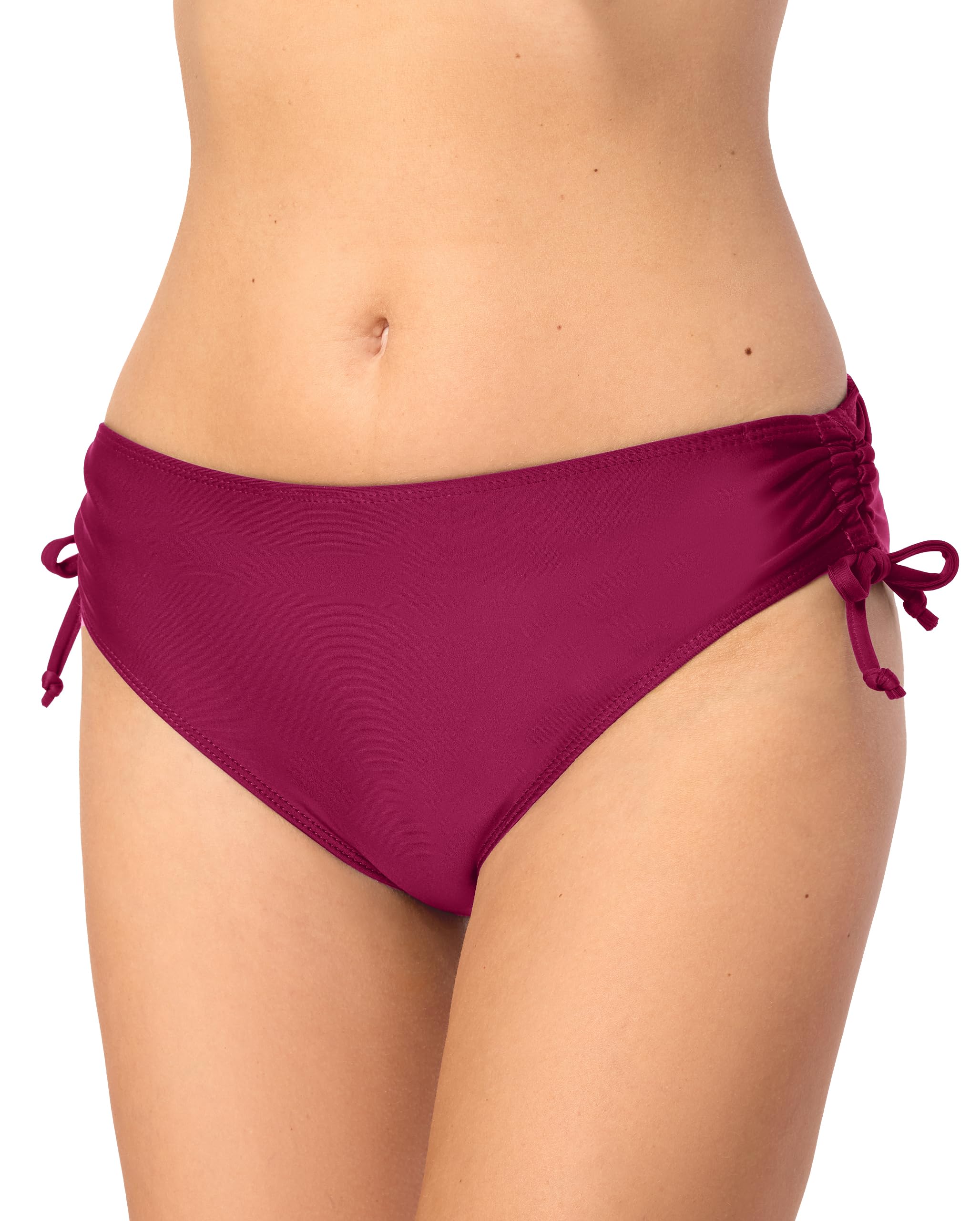 Bellivalini Damen Bikini Slip mit Raffung Badeshorts Badehose Bikinihose Bikini Unterteil VR-Brief-2