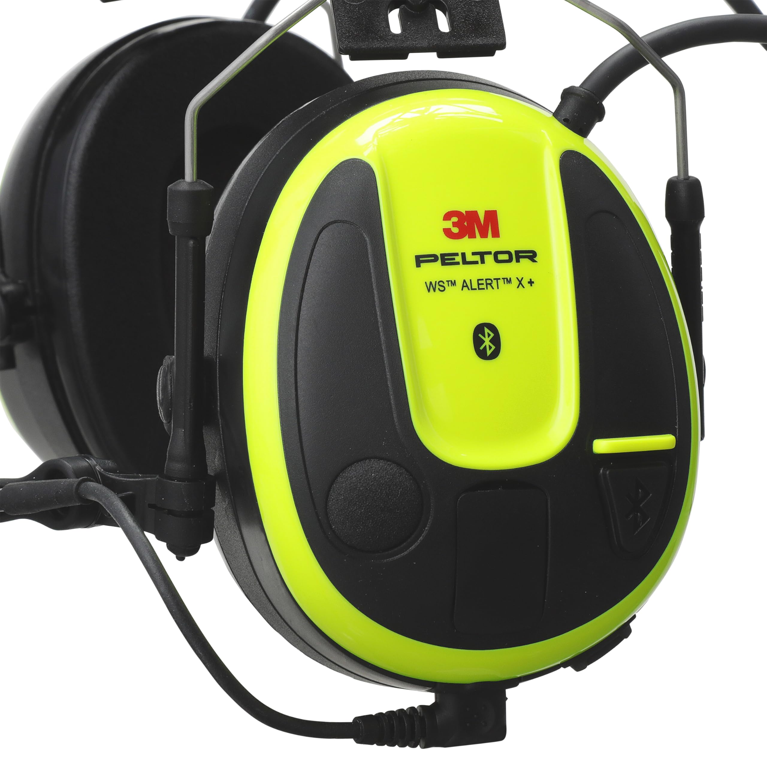 Peltor 3M WS ALERT X+, app, giallo brillante, cuffie, fissaggio per elmetto | Bluetooth, MRX21P3E3WS7, USB-C, 1 per confezione