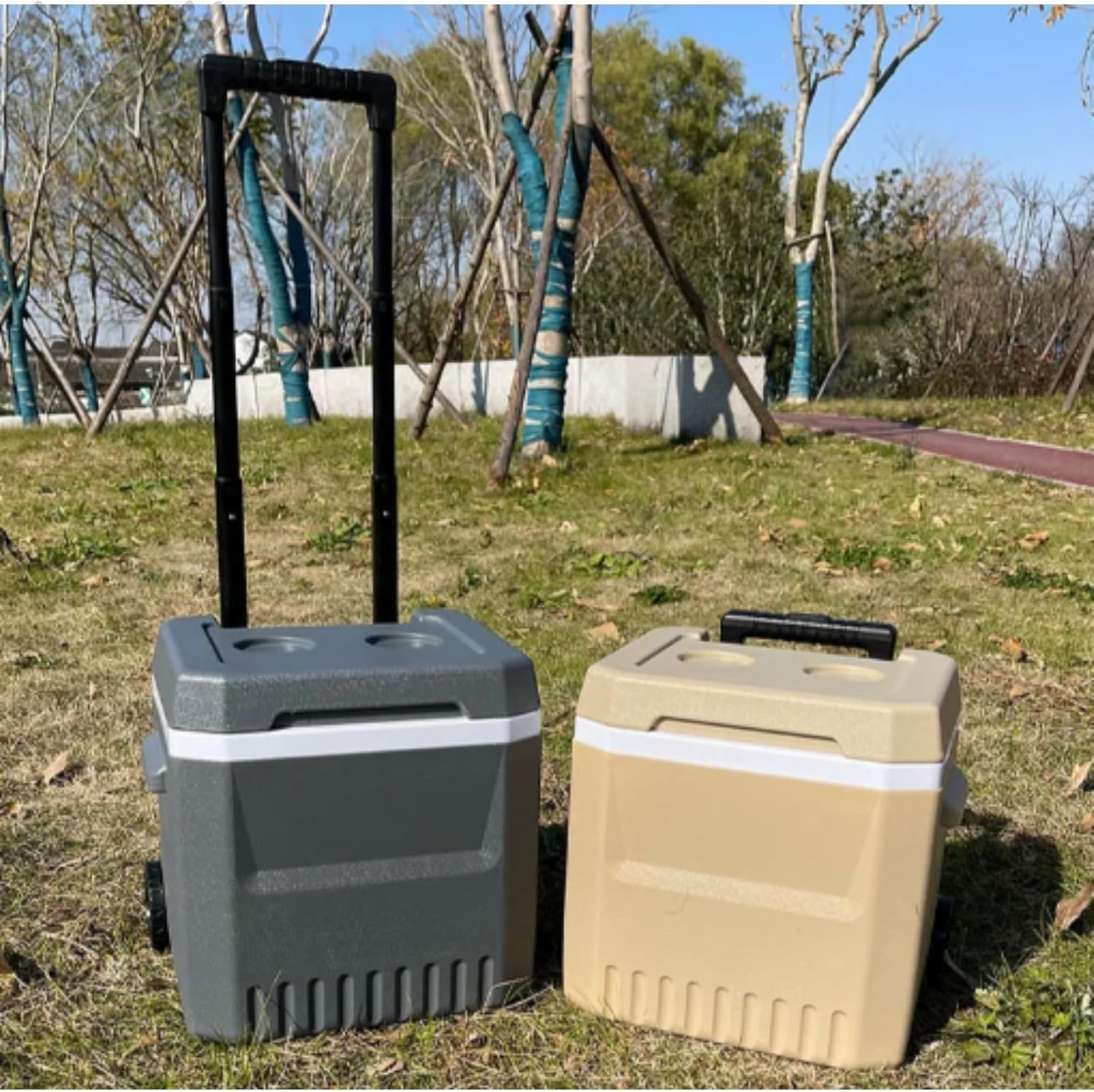 発泡スチロール 箱クーラーボックス 発泡スチロール 箱 キャスター付き18L大容量お弁当 長時間保冷保温 アイスコンテナ 密閉 ー付