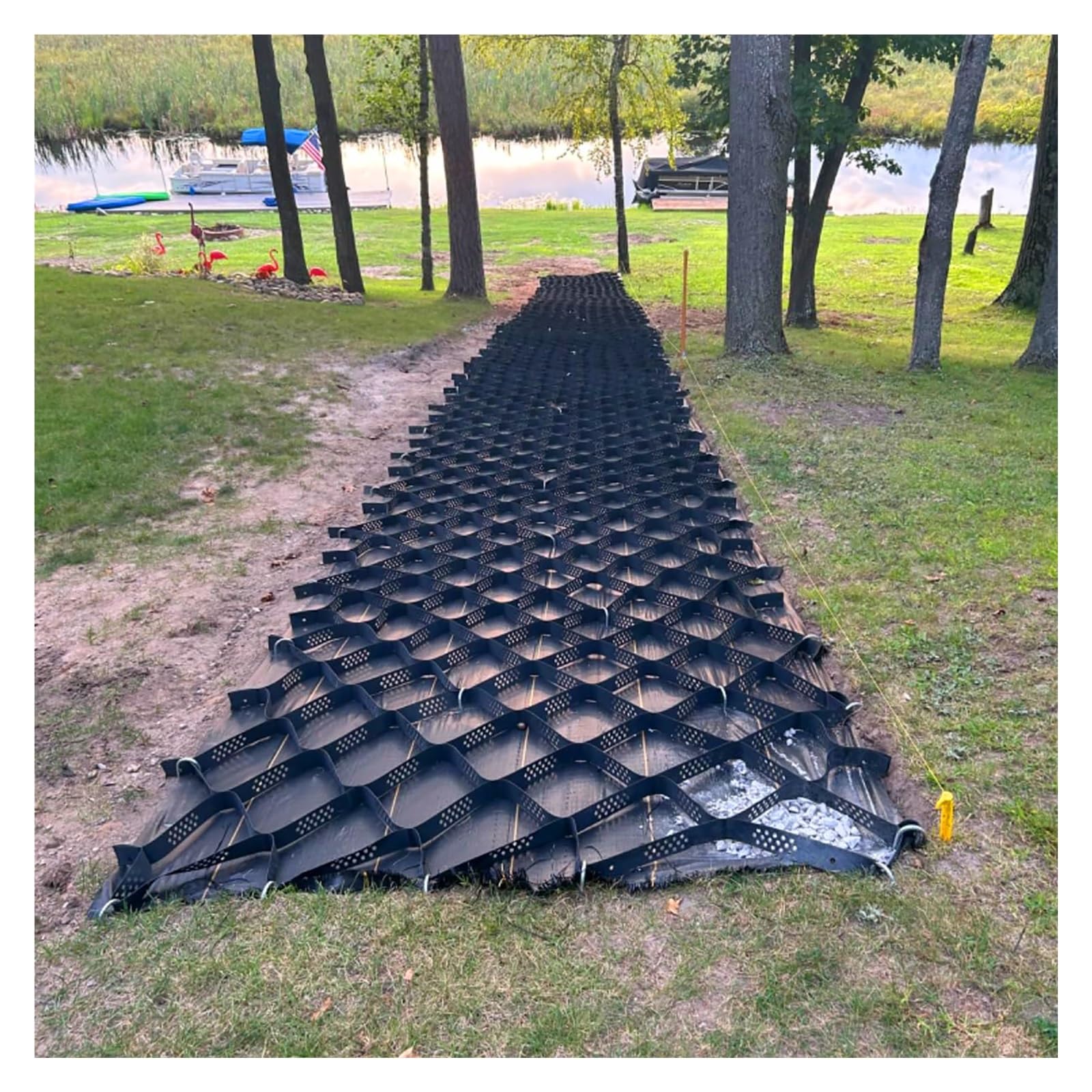 WQPMNYG Gravel Driveway Grids for Stabilization, Mud Control & Slope Reinforcement - Durable Plastic Grid System for Improved Drainage & Surface Stability