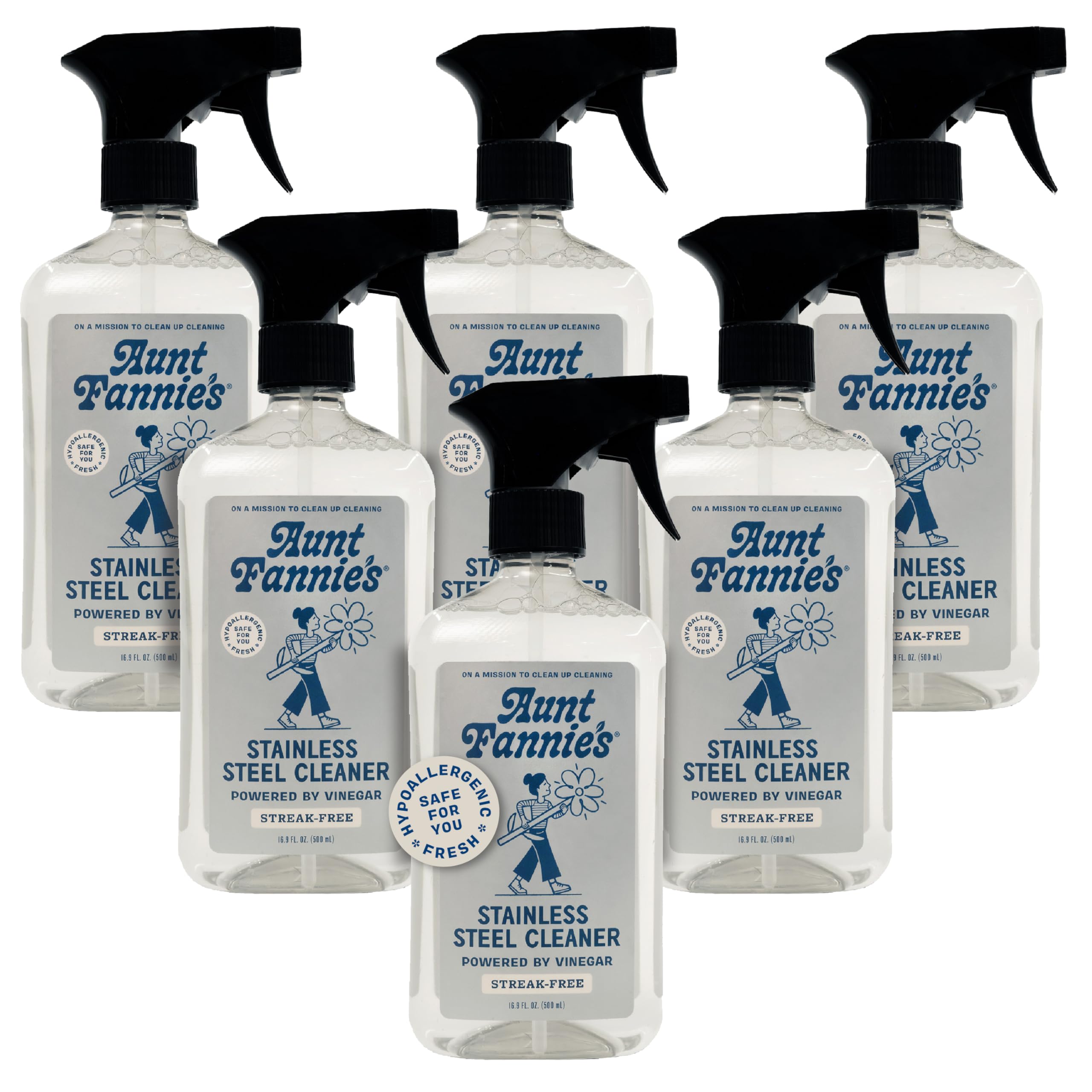 Aunt Fannie's Stainless Steel Spray Cleaner 6 pack