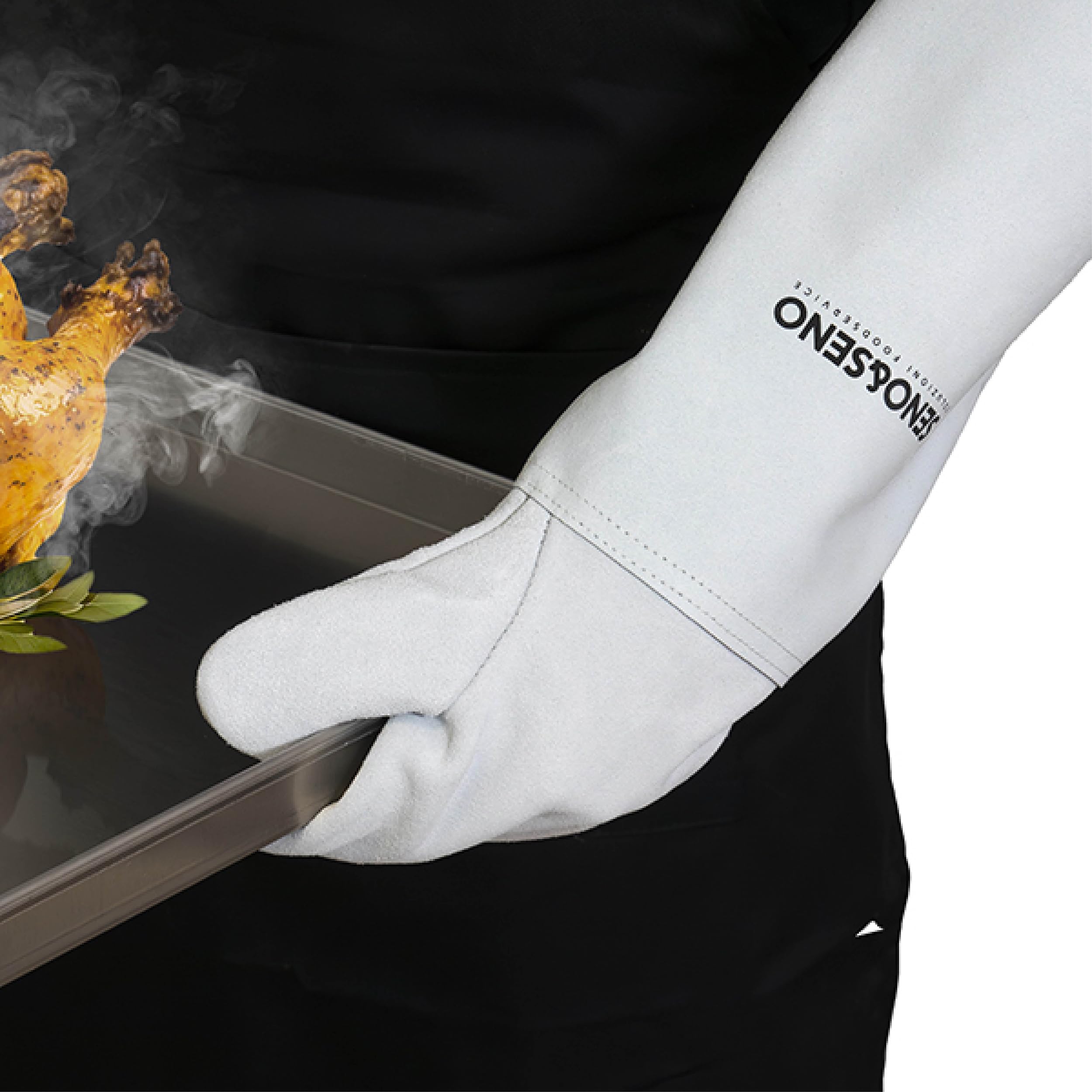 Coppia di Guanti Anticalore Antinfortunistici | Manipolazione di Panificati e oggetti caldi | 100% Made in Italy | Seno & Seno (25 cm, 500°C)
