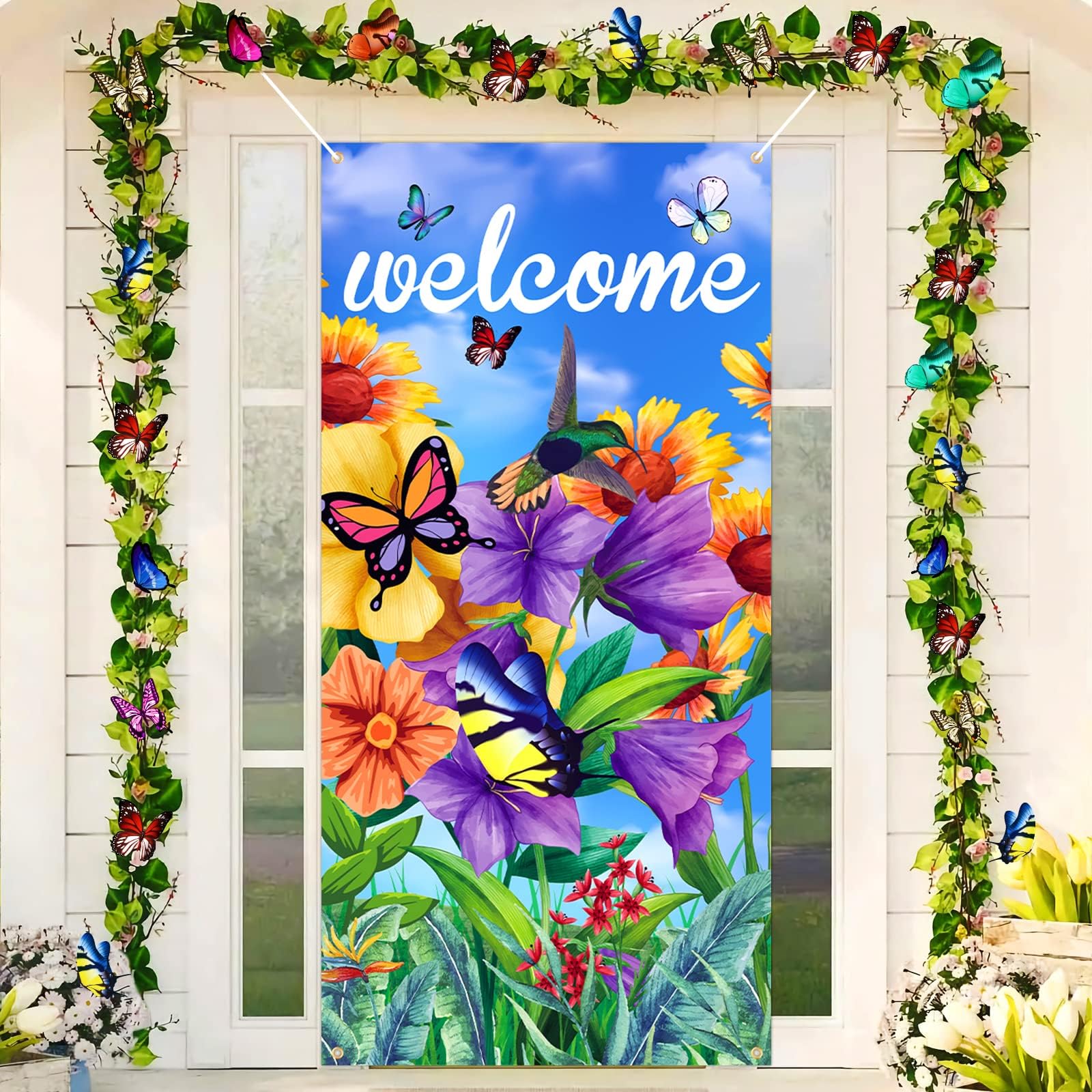 Amazon.com: 4th of July Door Decorations Patriotic Door Cover Banner ...