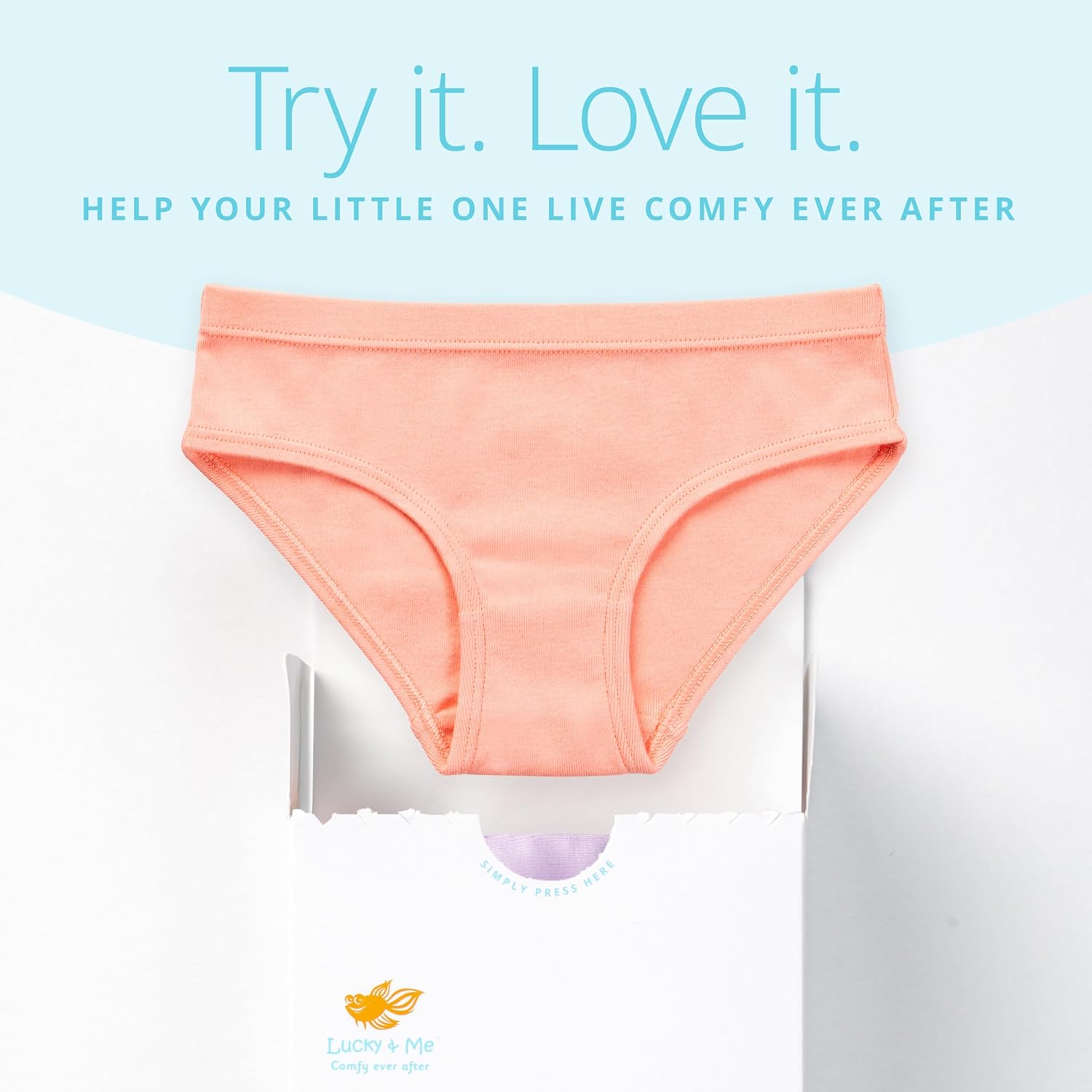 Lucky & Me Ryleigh Girls Bikini | Children's Organic Cotton Tagless Underwear | 7-Pack - Image 4