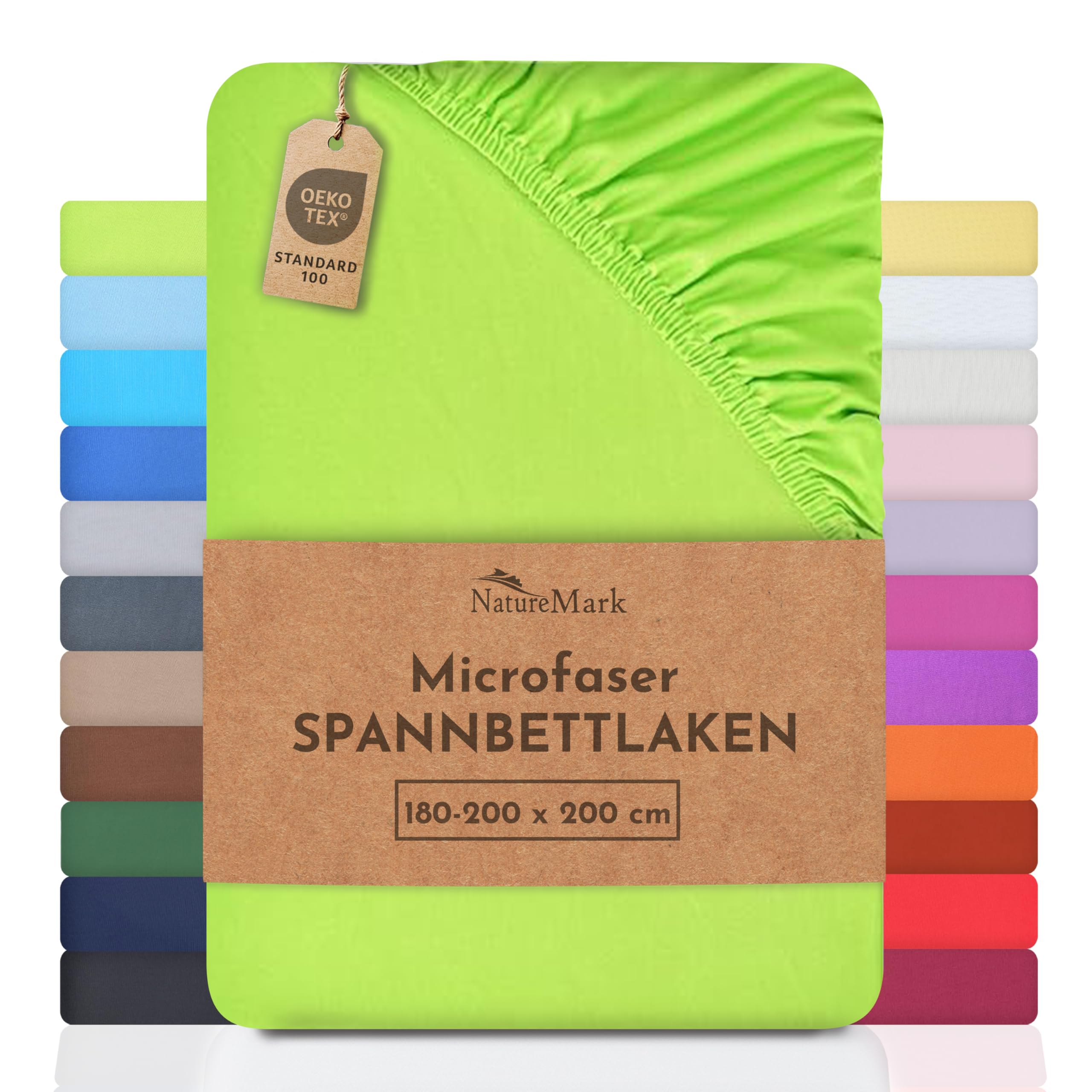 NatureMark - Mikrofaser SPANNBETTLAKEN zum Sparpreis! viele Größen und Farben Markenware