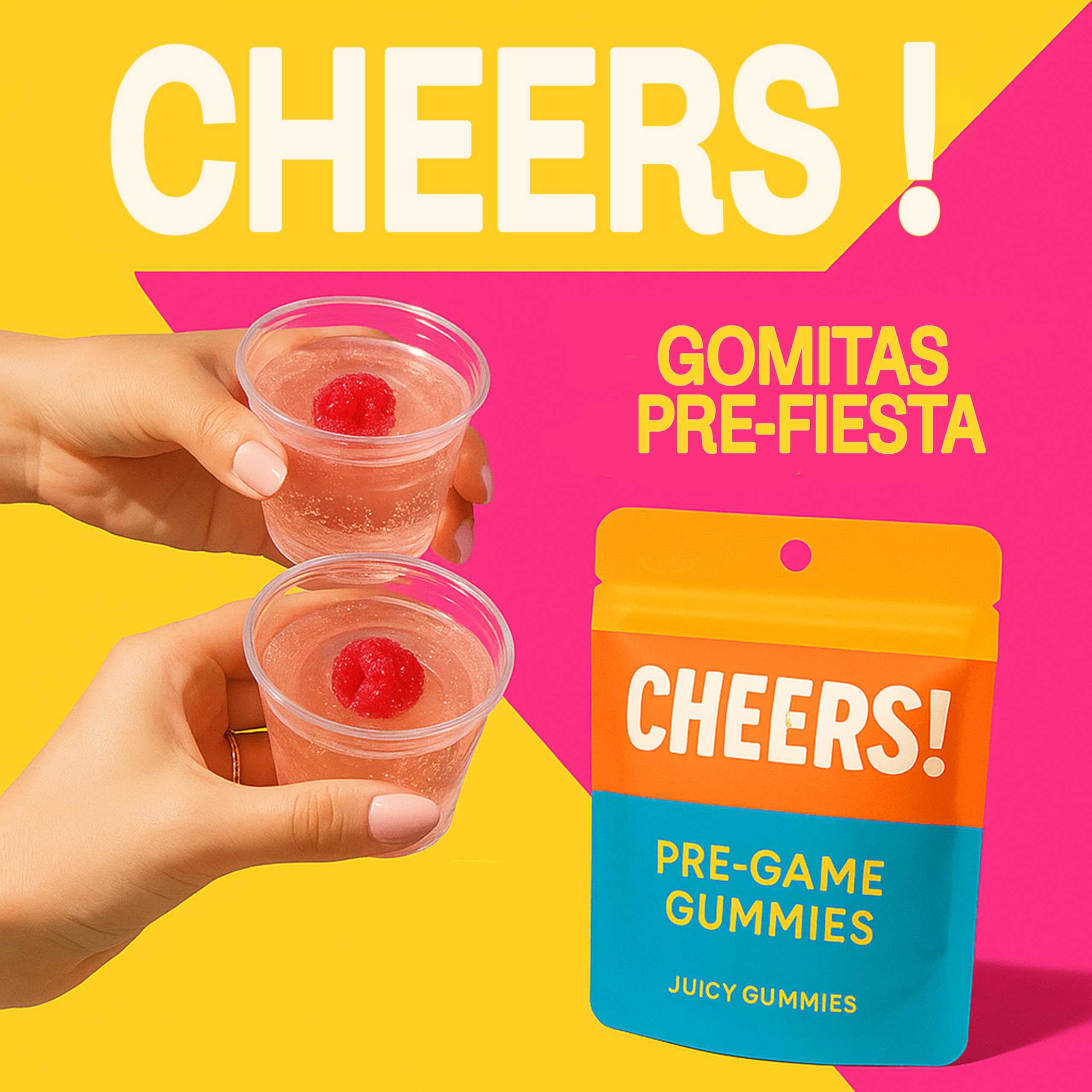 Cheers! Pre-Game – Gominolas Post-Celebración – DHM 910mg & Vitamina C – Soporte Hígado & Antioxidante – Blue Ginger 120mg & Cúrcuma + Complejo B Zinc – 18 Packs Individuales