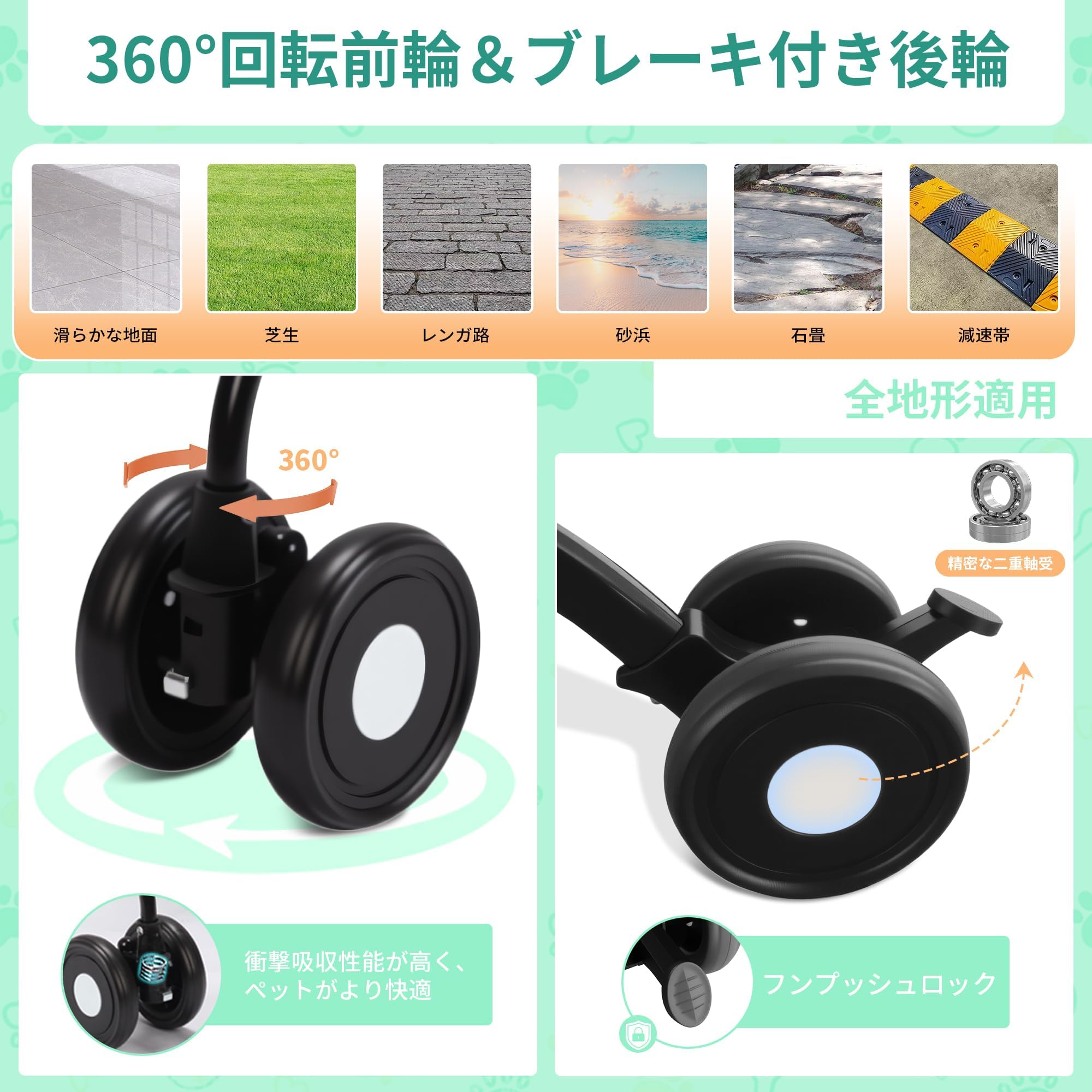 Amazon.co.jp: Bolinker ペットカート 分離型 猫・小型犬 カート 600D