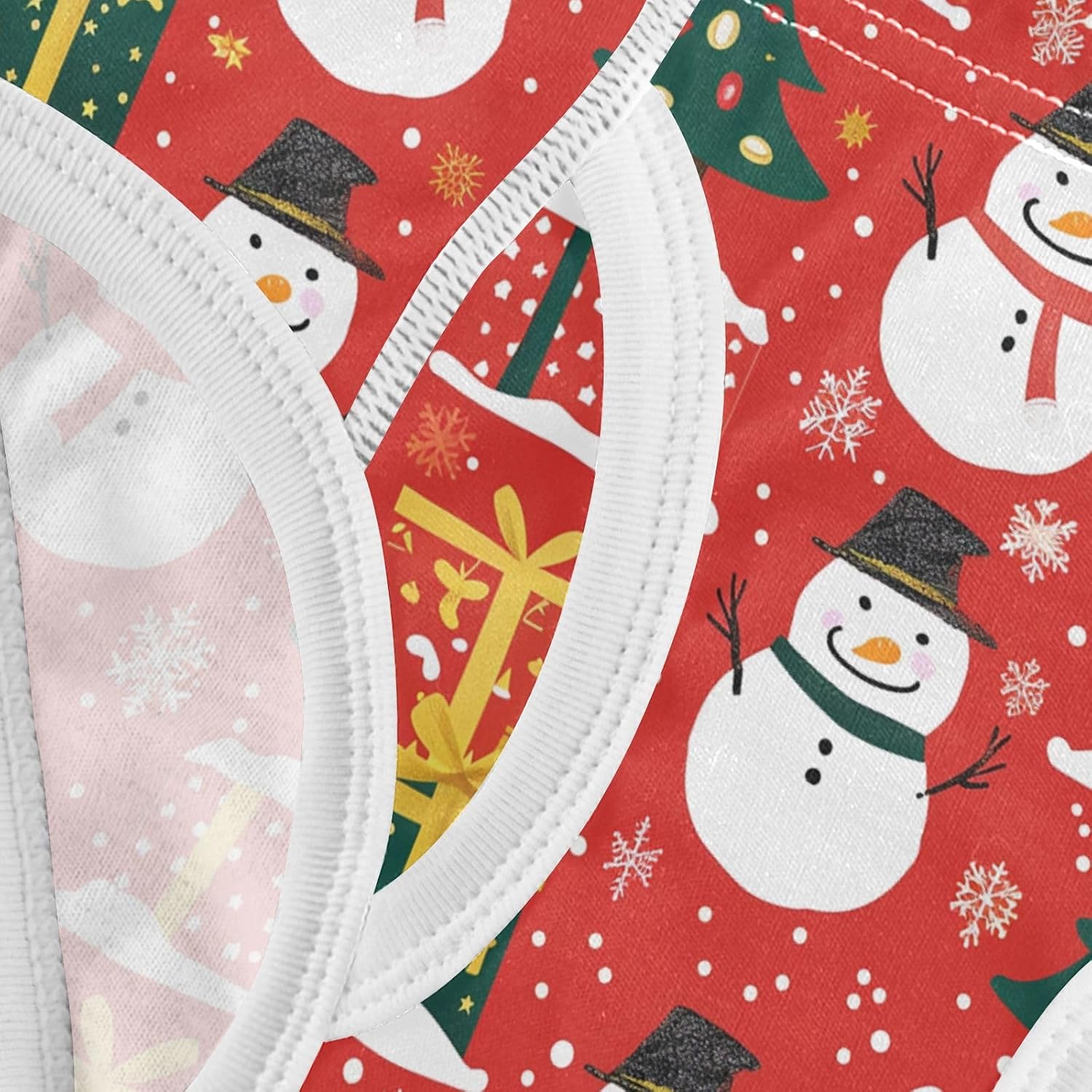 visesunny Boys Cotton Underwear Snowflake Snowman Gift Printed Toddler Soft Training Briefs Size 2T-8Y for Kids