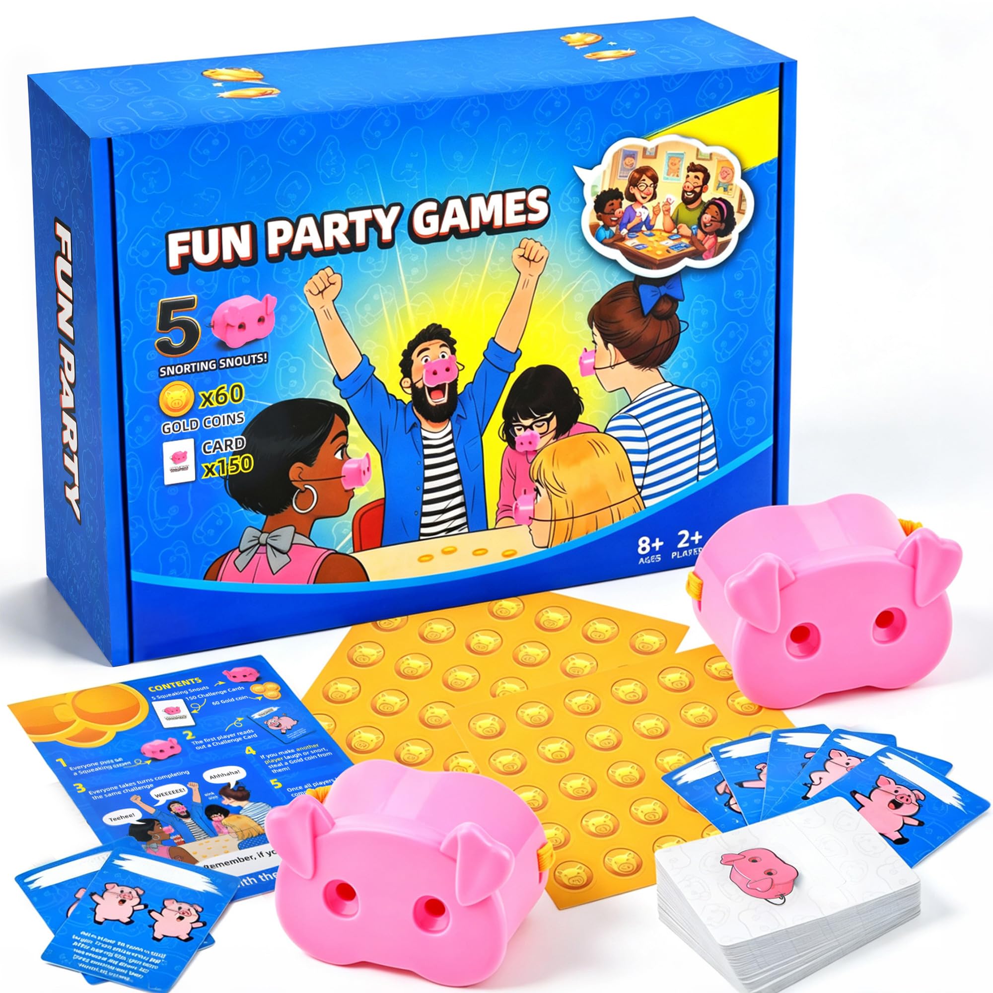 Funny Pig Nose Party Game, You Laugh You Lose Family Game