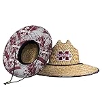 FOCO womens Ncaa College Team Logo Floral Sun Straw Hat, Team Logo, One Size US