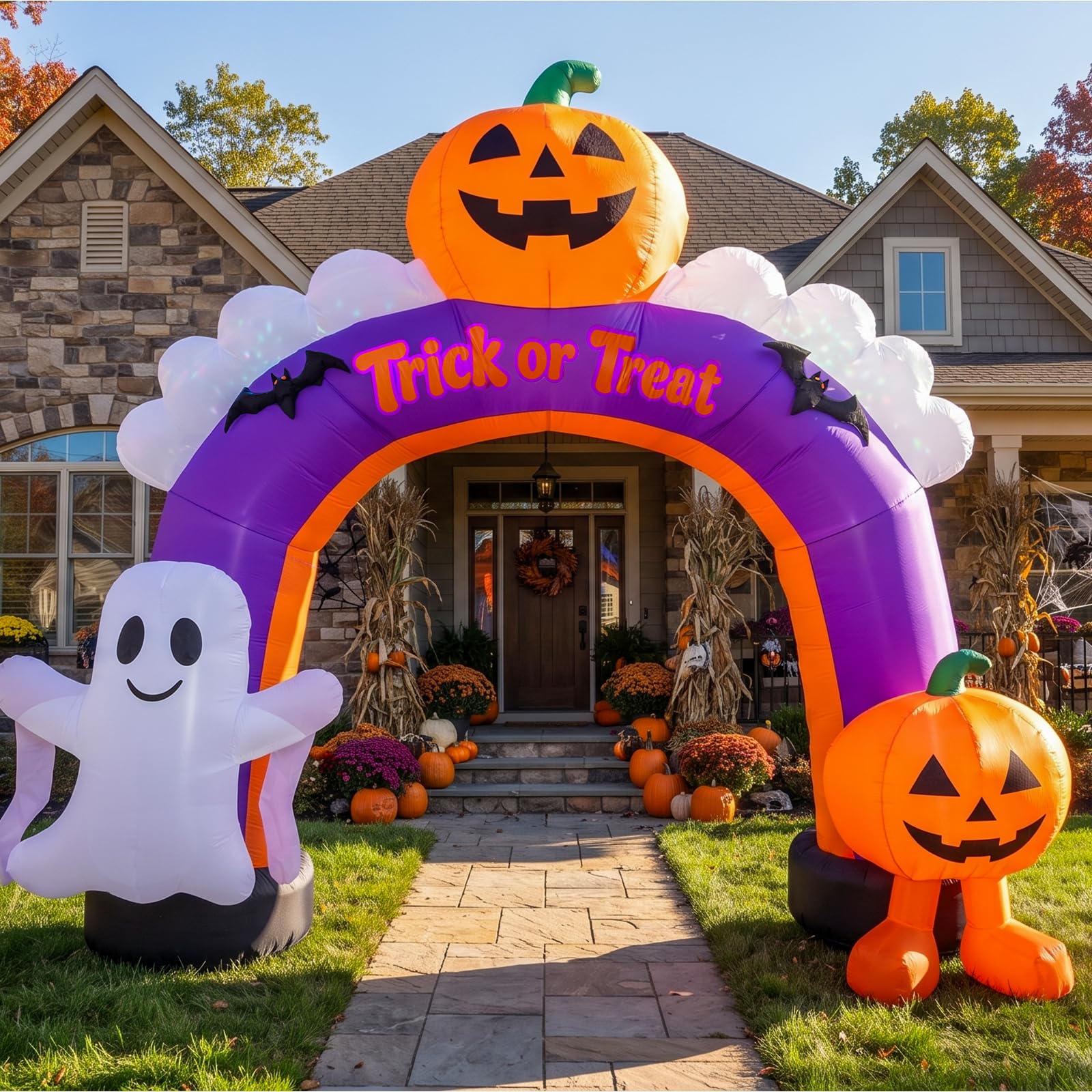 Arche de citrouille gonflable d'Halloween de 3 m pour décorations