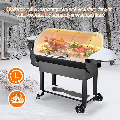 Miniatura 3 de Uniflasy Manta térmica con aislamiento térmico para Camp Chef de 24 pulgadas, Woodwind y SmokePro Classic 24 pulgadas, parrilla de pellets SmokePro