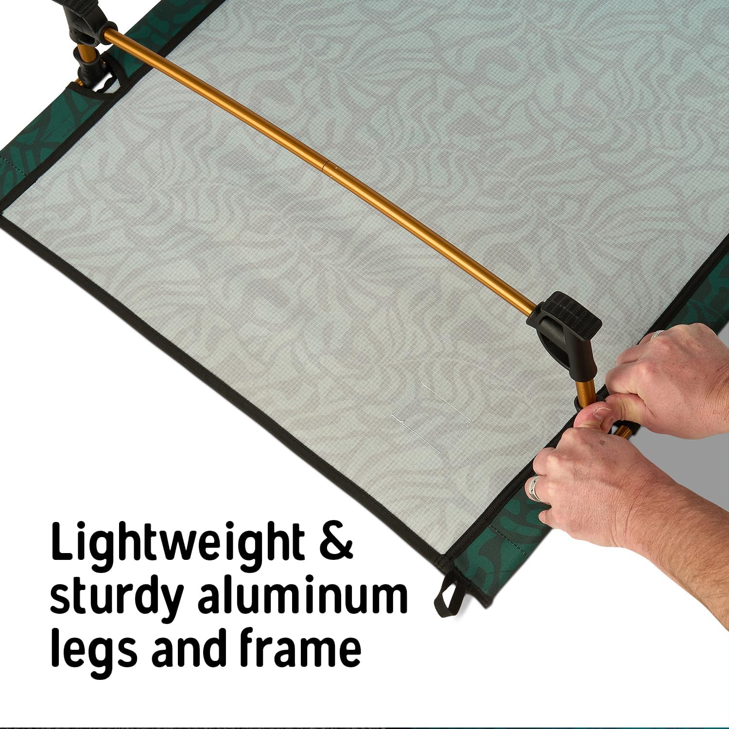 Kelty Lowdown Camping Cot, Tent and Car Camping Bed, Aluminum Frame, Lightweight Carry Size, Fern Green