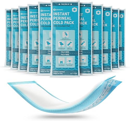 ICEWRAPS Almohadillas posparto instantáneas para mujeres después del nacimiento, bolsas de hielo perineales para cuidado posparto, fáciles de