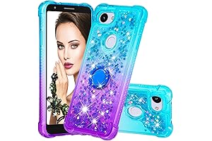 Pixel 3a Glitter Case with Ring Holder