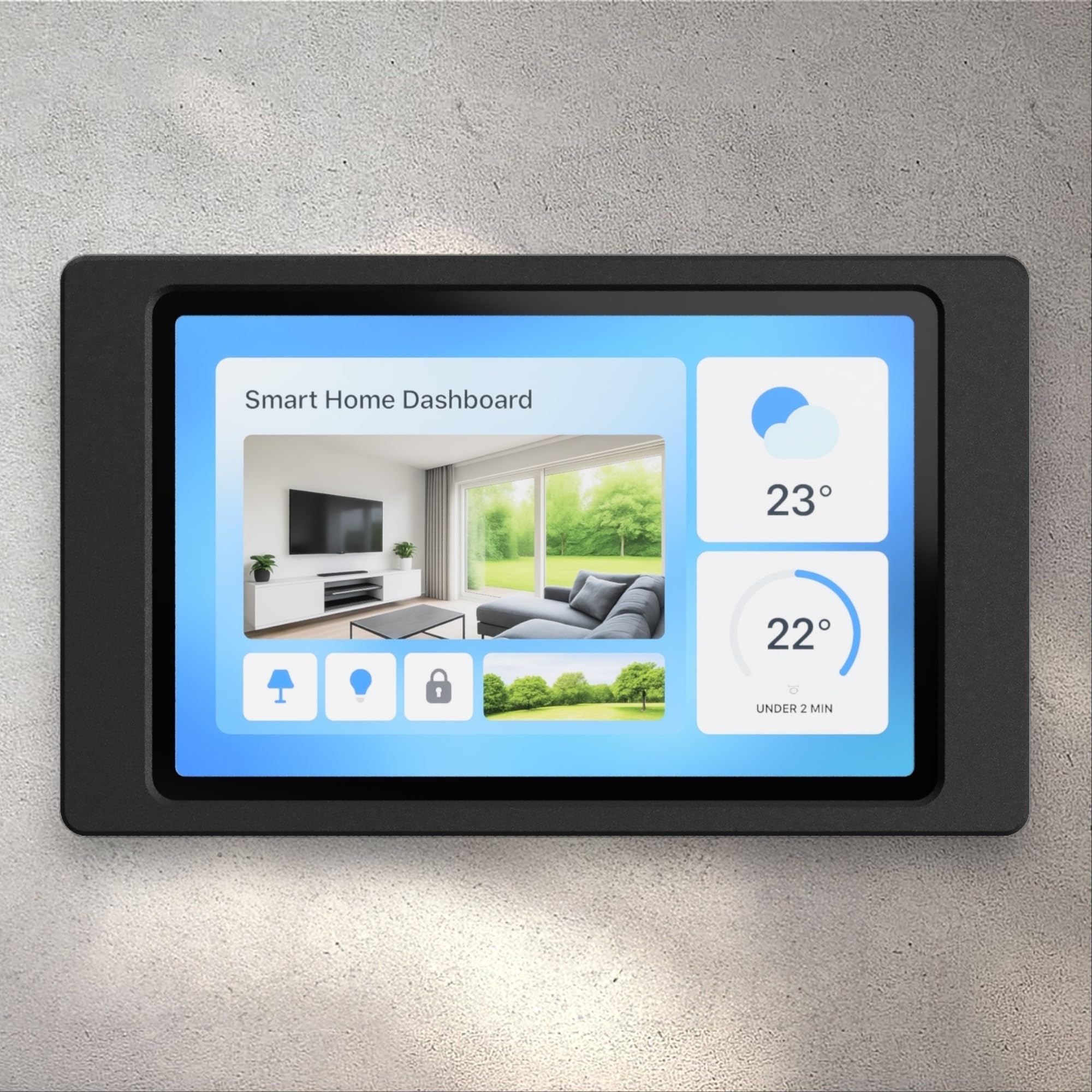 Supporto Tablet da Parete Samsung Galaxy Tab A9+ A11 Plus 11 Pollici Cornice Fissa Ultra Piatta Nero