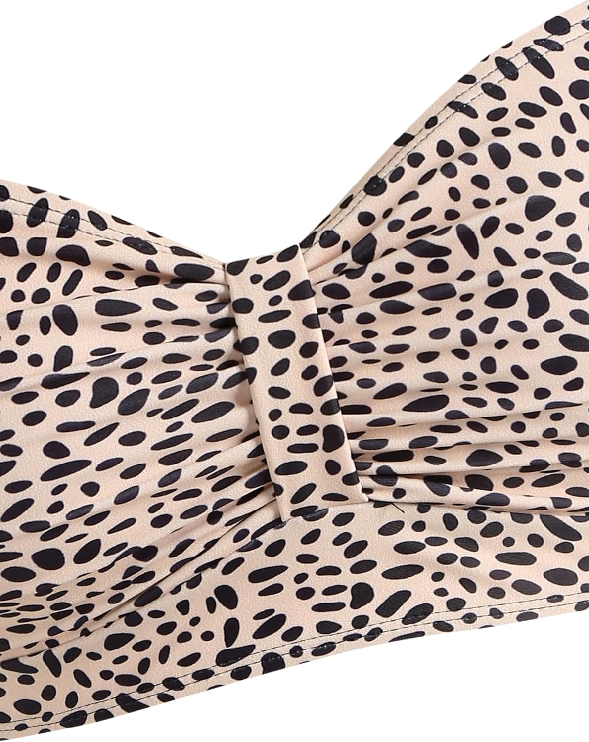 ZAFUL Women Bikini Top Only-Ruched Bra Padded Bathing Suit Top Cross Back Vintage Retro Bathing Suit Tops 2025 - Image 4