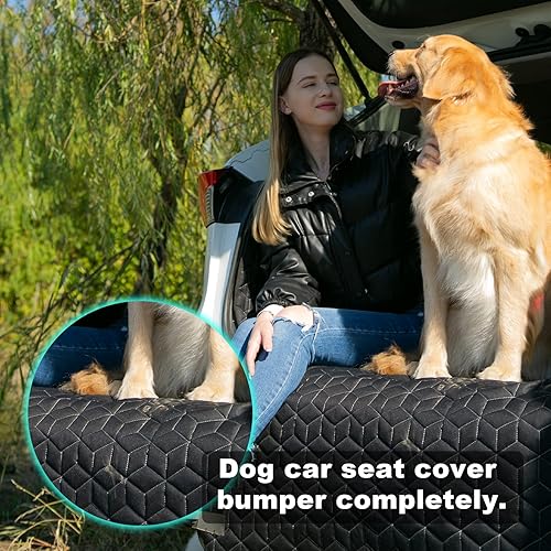Miniatura 10 de Funda de asiento de coche para perro, 100% impermeable, funda de asiento trasero para SUV, hamaca de perro resistente 600D para automóvil, protector