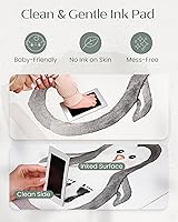 Vista 6 de Kit de huellas de bebé de pingüino, fabricante de huellas para recién nacidos, para recuerdos, recuerdos y regalos