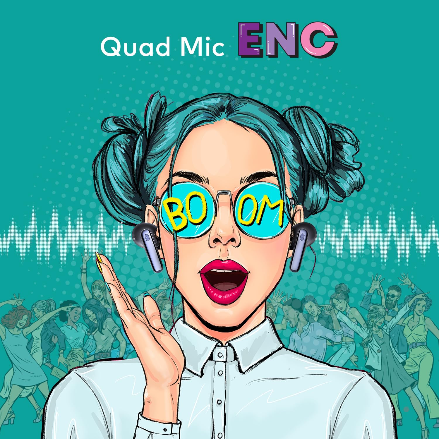 Quad Mic ENC feature for clear calls