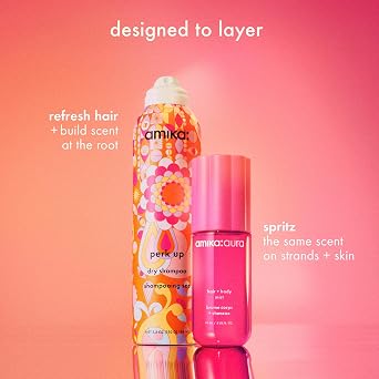 amika: aura hair and body mist | pink grapefruit, juicy apricot + warm vanilla