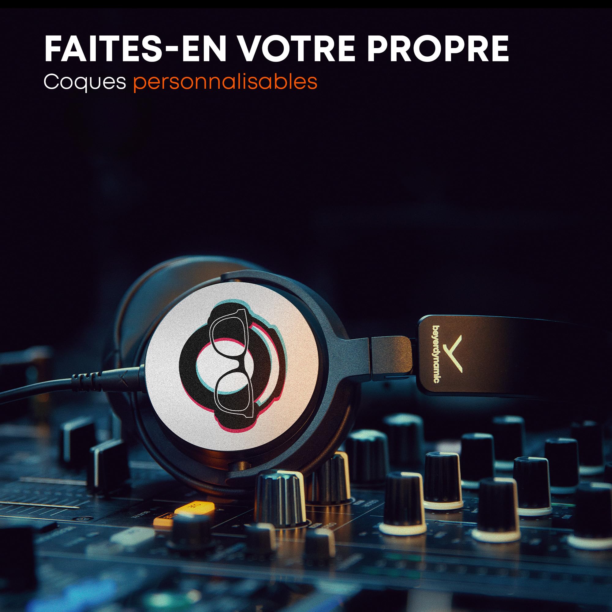beyerdynamic DJ 300 Pro X Casque DJ Professionnel 2 en 1, Changement Supra-auriculaire/sur-auriculaire comme Fonction de Style et d'utilisation Flexible pour Les DJ Professionnels