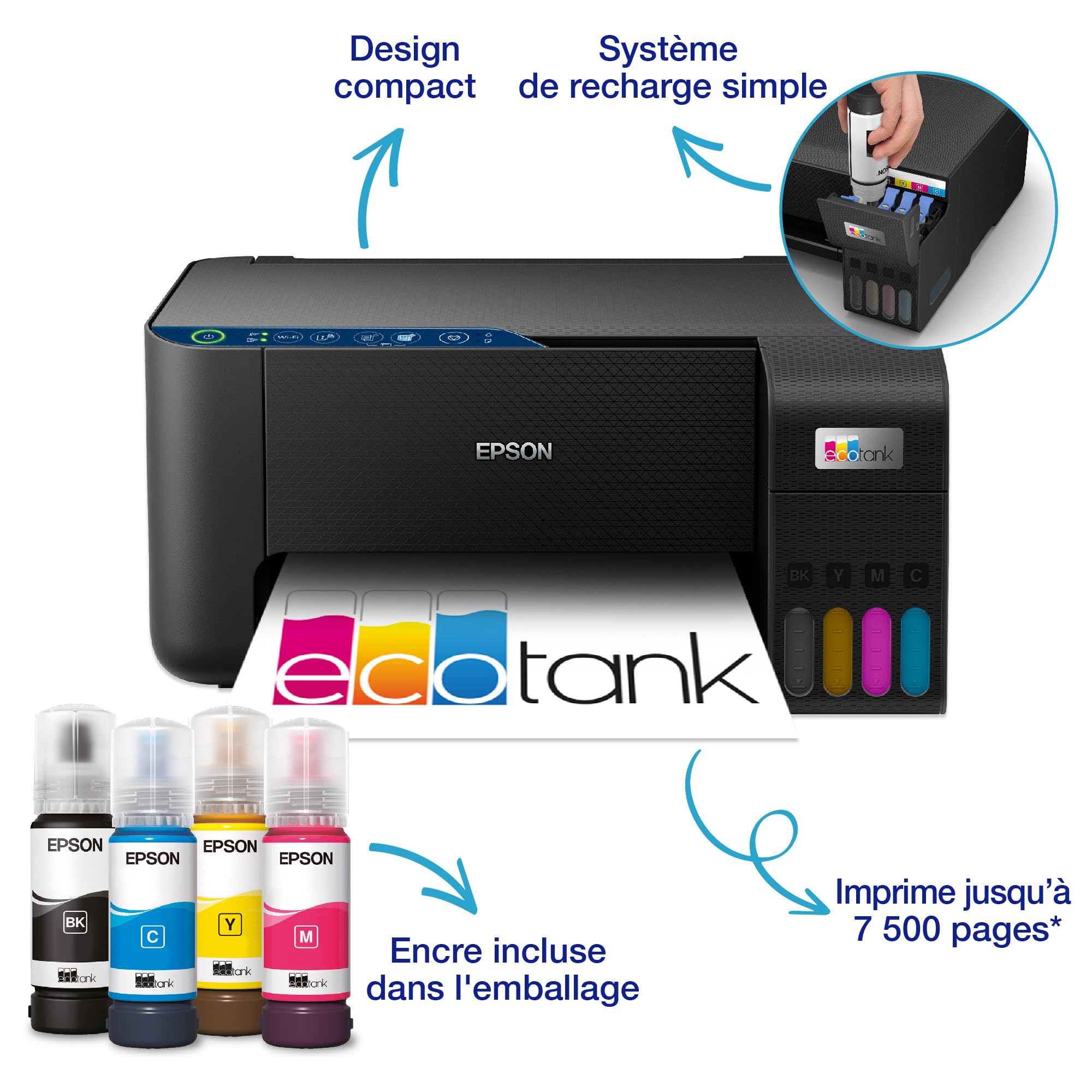 Epson EcoTank ET-2861 Ad inchiostro A4 5760 x 1440 DPI 33 ppm Wi-Fi (Epson EcoTank ET-2861 [3in1])