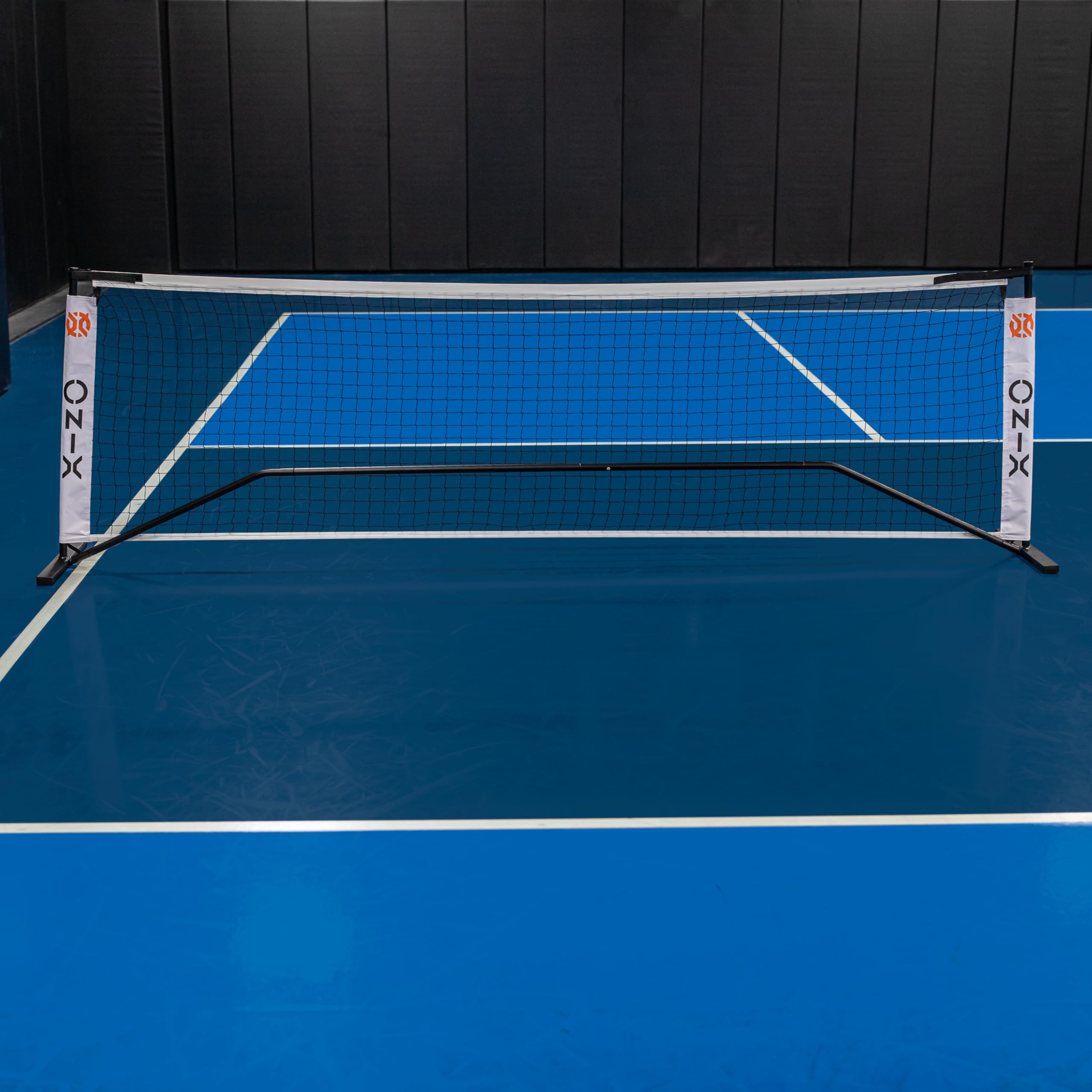 ONIX Pickleball Netz, 2-in-1 tragbares Netz und Übungsnetz-Set, inkl. Tragetasche mit Rollen, Weiß
