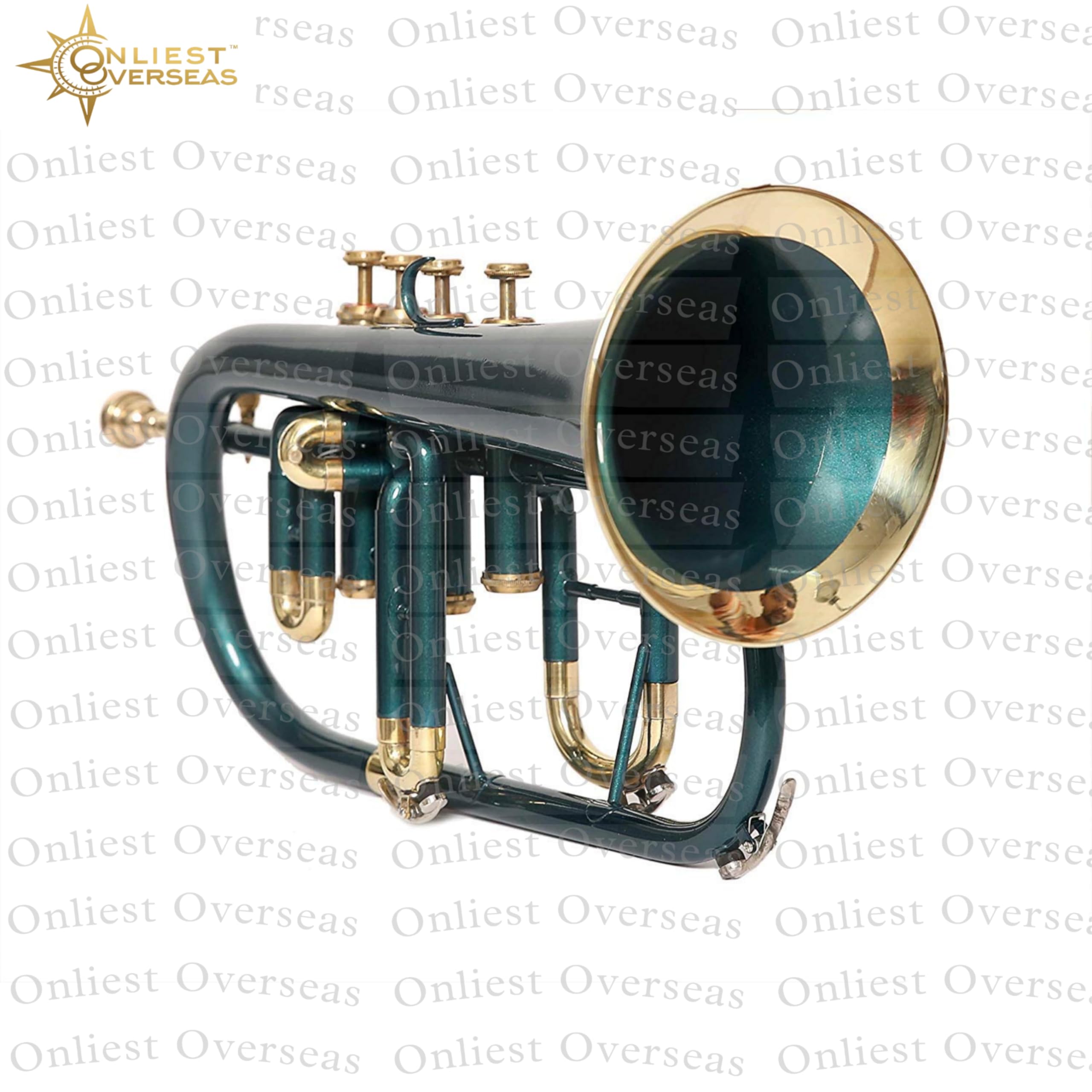 Flugel Horn 4 Valve Instrument en laiton avec tonalité chaude et valves lisses pour musiciens et étudiants