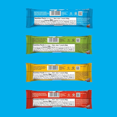 Miniatura 7 de 7th Heaven Barras veganas de chocolate con leche de avena, mantequilla de maní y copos de maíz, crema de pistacho y halva, patatas fritas de arroz y