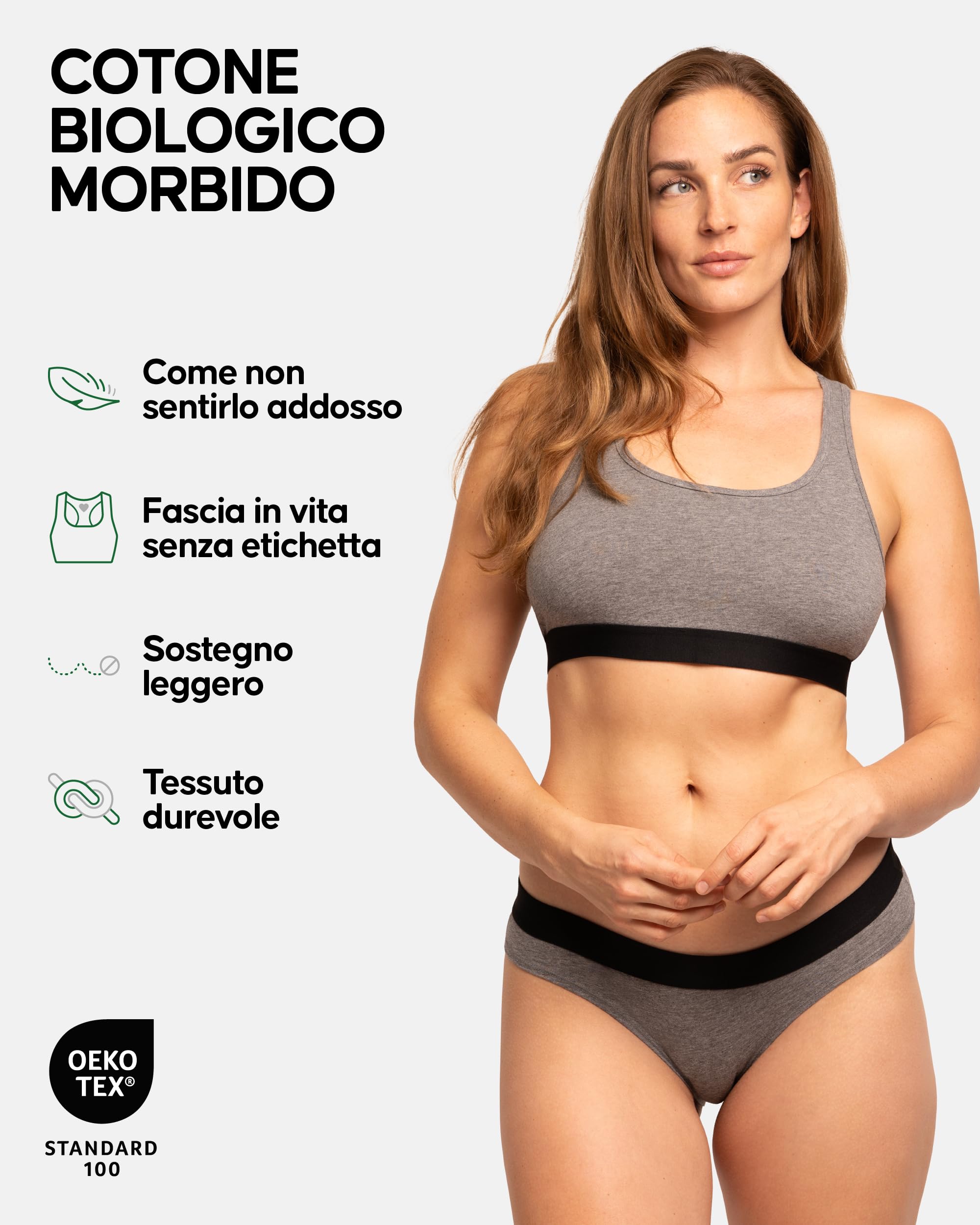 DANISH ENDURANCE Bikini Donna in Cotone Biologico – Intimo Morbido e Traspirante, Slip Comodi da 3 o 6 Paia