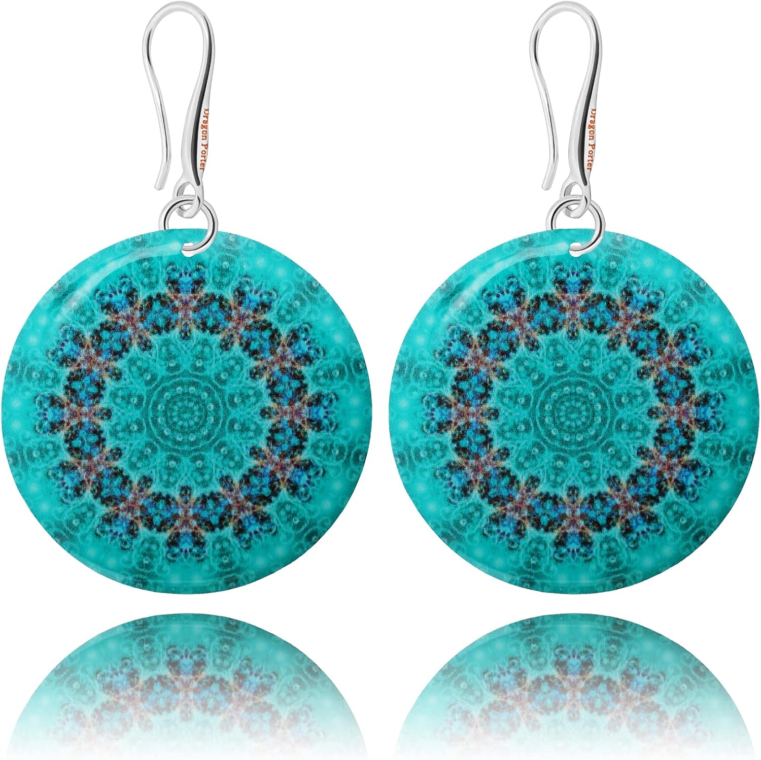 Boho Mandala Dangle Earrings for Women, Bold Statement Jewelry