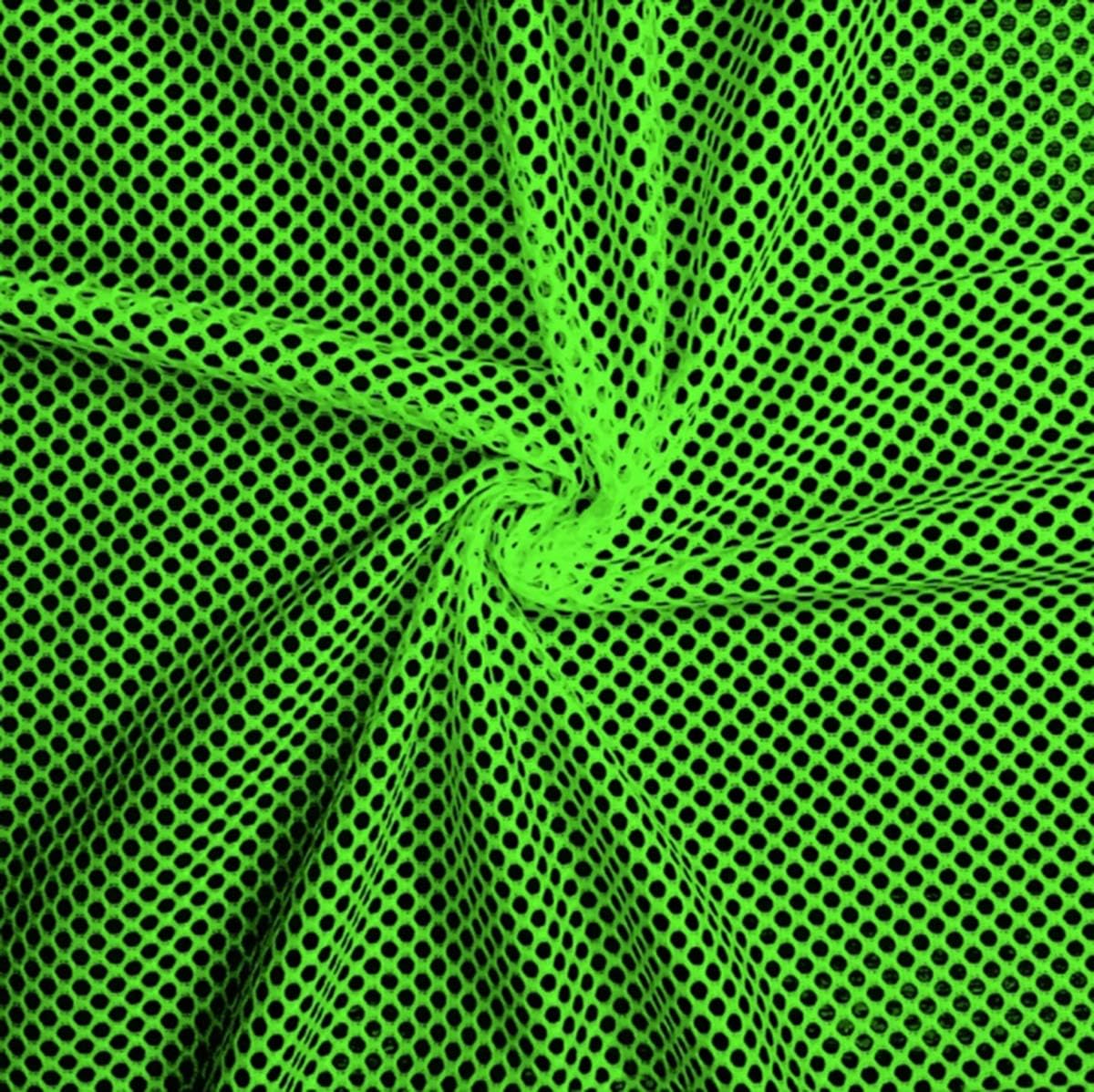 Pico Textiles 1 Yard Bolt – Neon Green Polyester King Mesh Jersey Fabric - Variety of Colors - Durable Athletic Mesh Fabric, Ideal for Sewing Soccer and Basketball Jerseys Uniforms