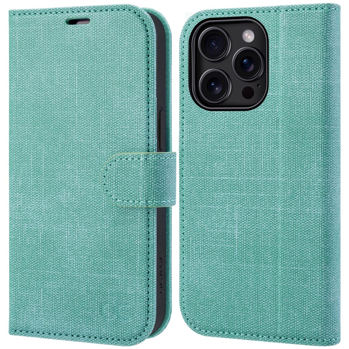 OCASE for iPhone 16 Pro Case, PU Leather Wallet, Magnetic Flip Folio Cover with RFID Blocking, Card Holders, Shockproof TPU