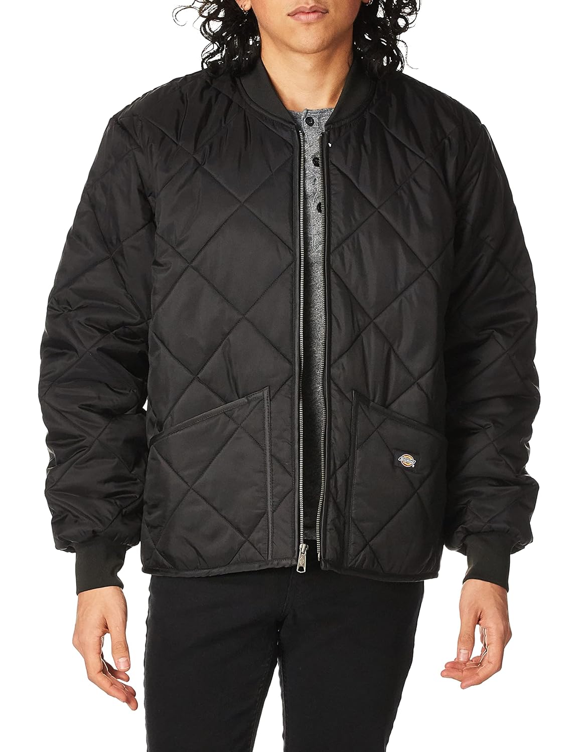 Dickies Mens Water Resistant Diamond Quilted Nylon Jacket
