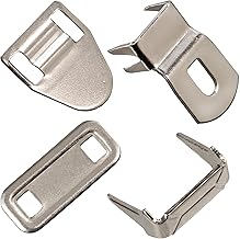 AERZETIX - Set of 5 Seamless Hook Fasteners for Invisible Fastening - Trousers Suits Skirts Clothing Textile Creations - Colour Silver - Metal