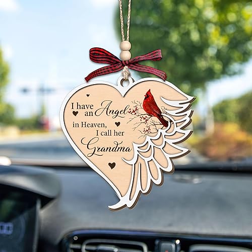 Vista 19 de Hyturlte - Adorno conmemorativo para papá – Adorno de Navidad cardenal para la pérdida de padre – Tengo un ángel en el cielo lo llamo papá – Regalos