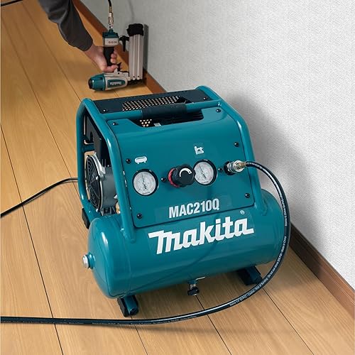 Miniatura 3 de Makita MAC210Q Quiet Series, 1 HP, Compresor de aire eléctrico, sin aceite, 2 galones